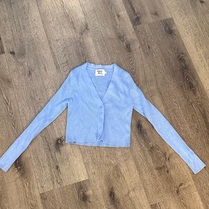 Princess Polly Sky Blue Knit Cardigan Size Small